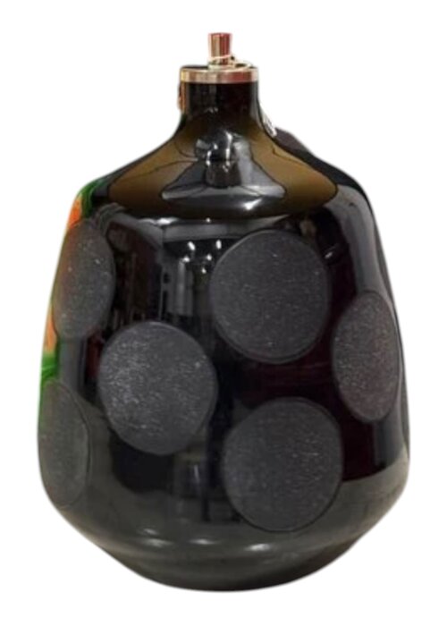Lampenvoet - Hoogglans zwart met matte dots