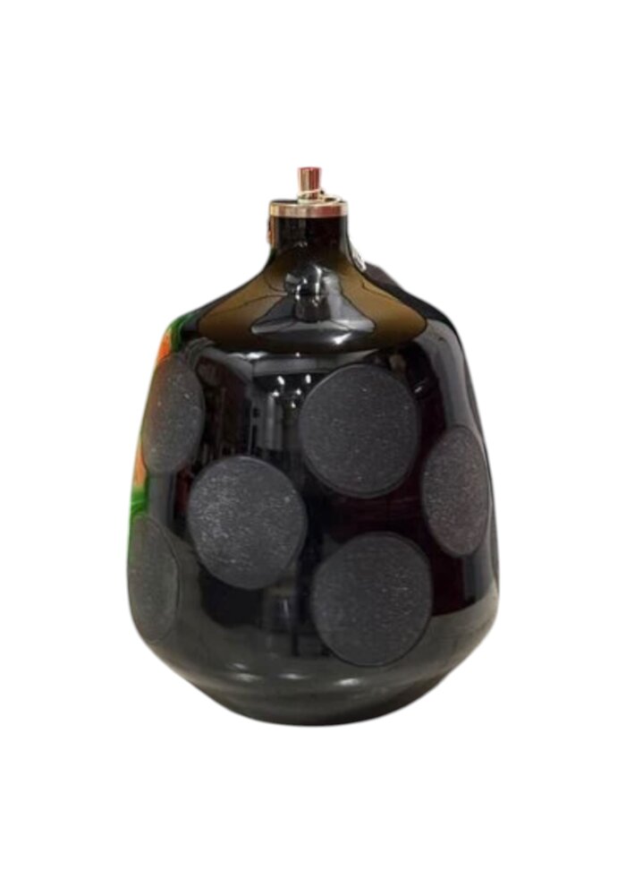 Lampenvoet - Hoogglans zwart met matte dots