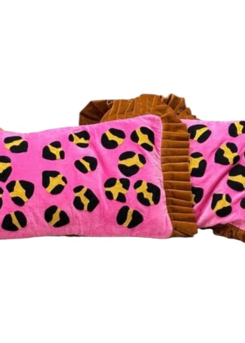 Kussen - Leopard roze