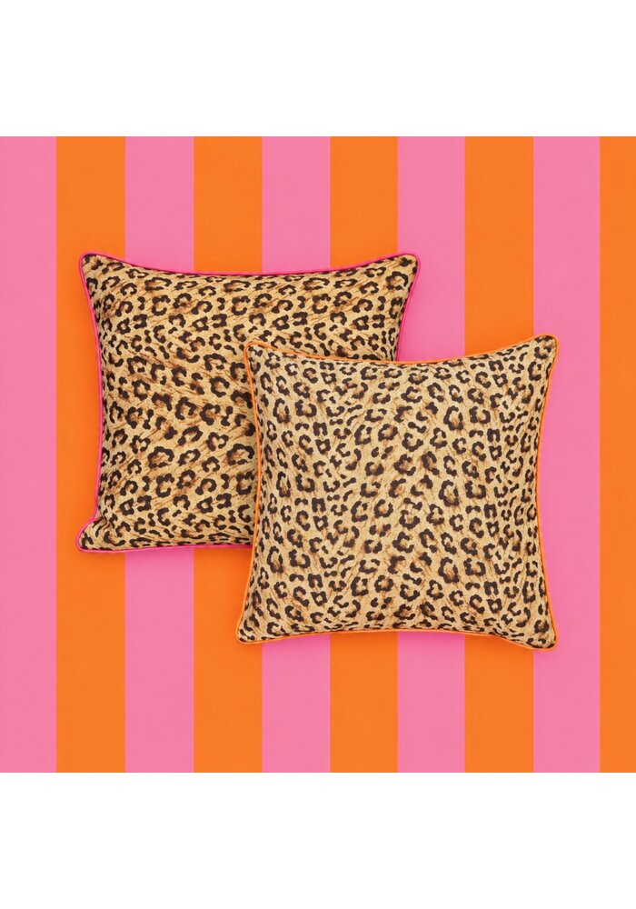 Panter kussen roze