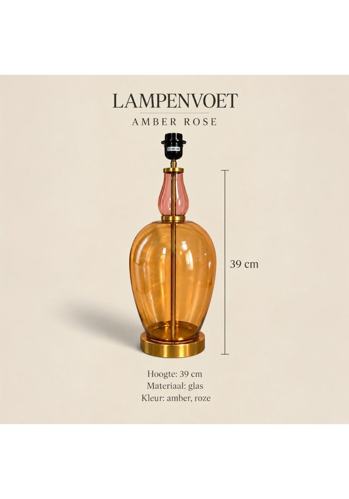Lampenvoet - Amber rosé