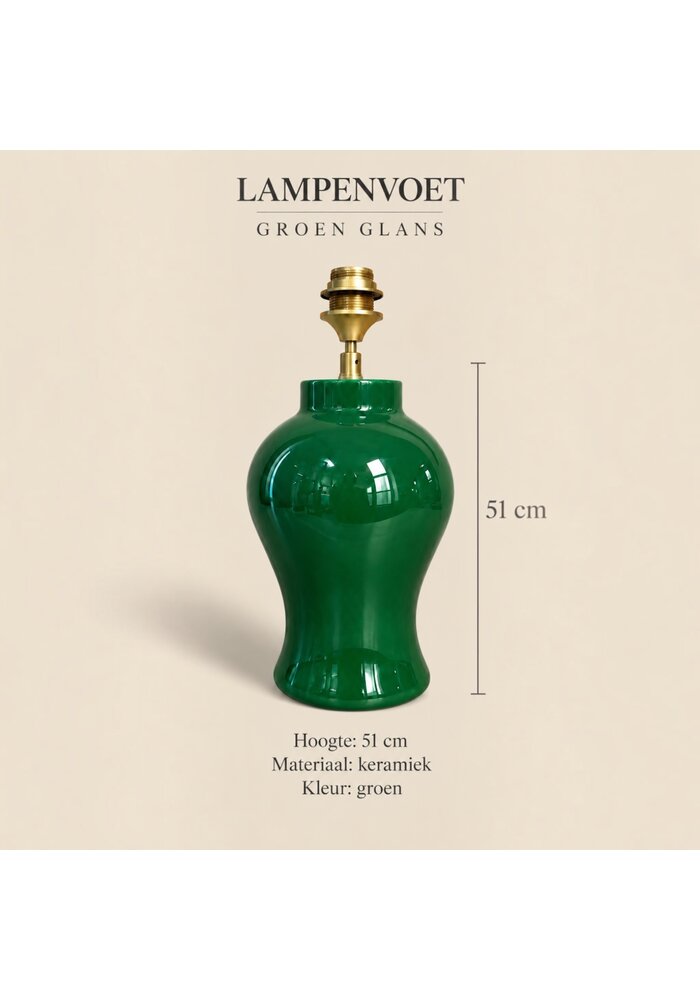 Lampenvoet - Groen glans