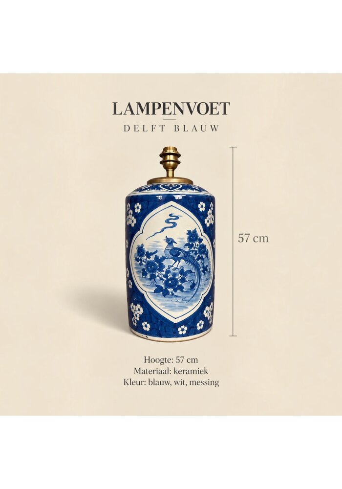 Lampenvoet - Delft blauw