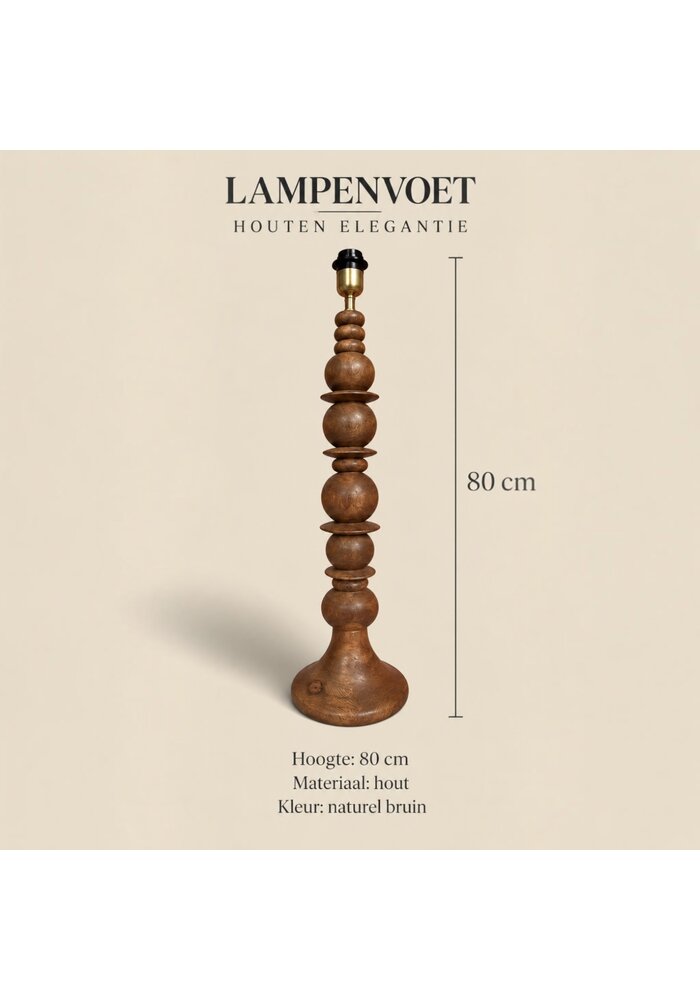 Lampenvoet - Houten elegantie
