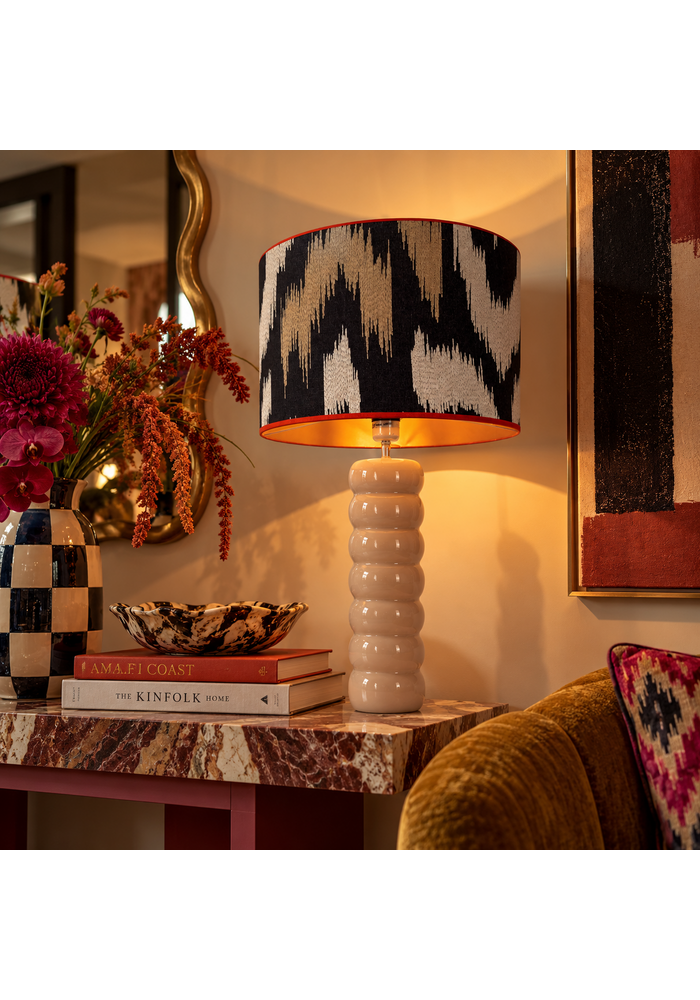 Lampenkap - Ikat design antraciet