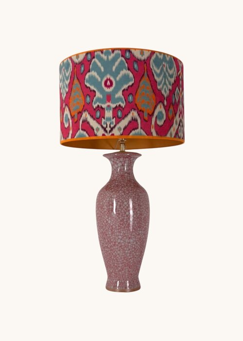 Lampenkap - Ikat roze turquoise