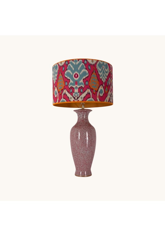 Lampenkap - Ikat roze turquoise
