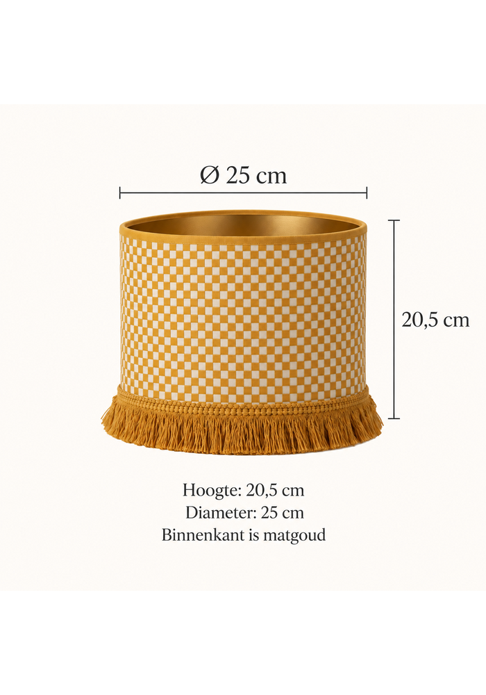 Lampenkap - Geruite print