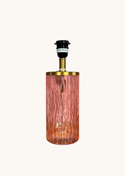 Lampenvoet - Roze glas
