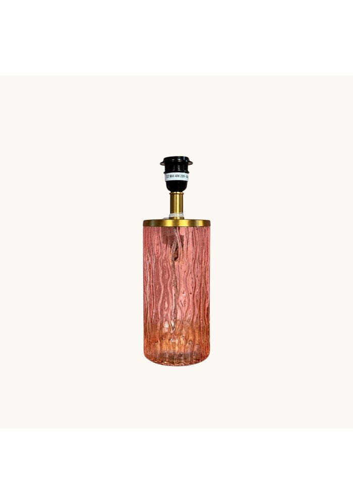 Lampenvoet - Roze glas