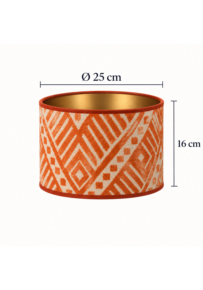 Lampenkap - Oranje print