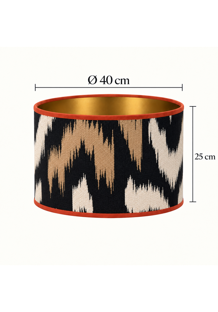 Lampenkap - Ikat design antraciet