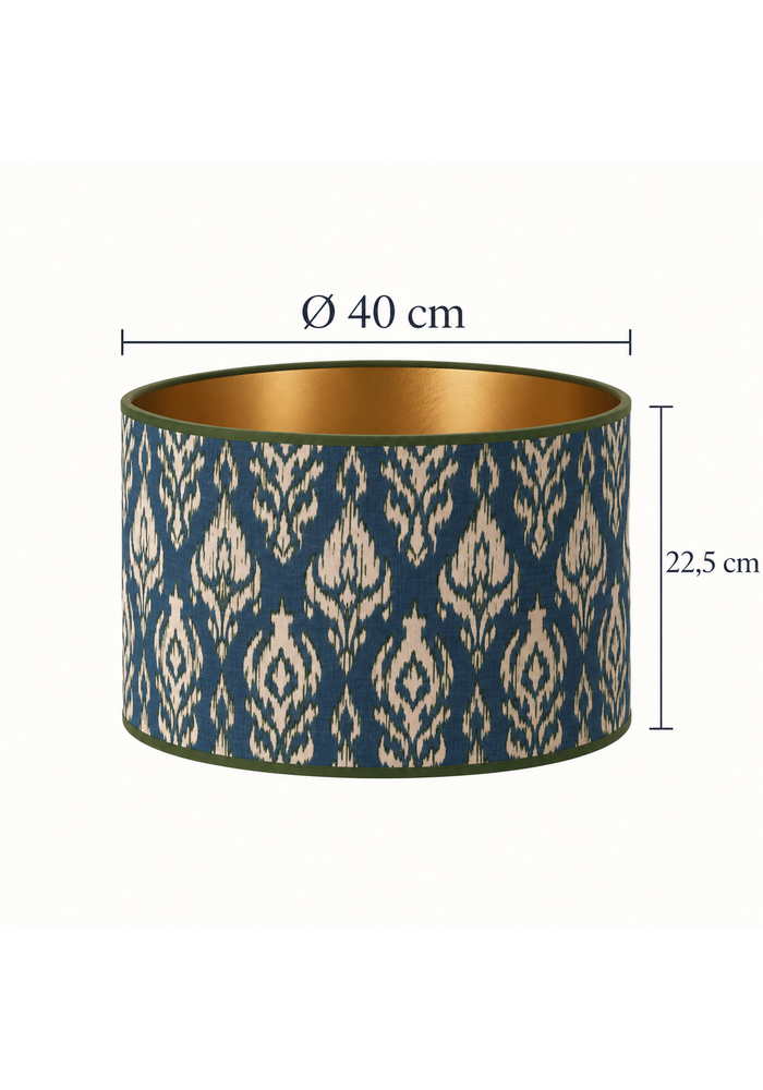 Lampenkap - Ikat blauw/groen