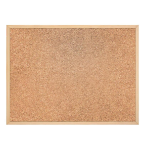 Opslagstavle af kork - træramme - 60 x 90 cm