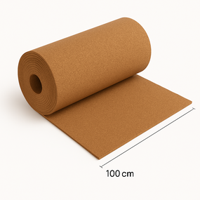 Isoleringskork på rulle - 8 mm tyk - 100 cm bred - BENEFIT RULLE 10m lang
