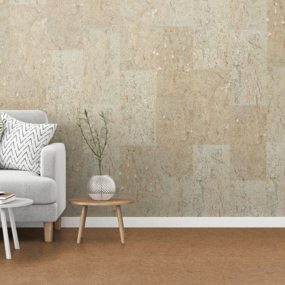 Vægkork Rustic Pearl - 60 x 30 cm - 3 mm tyk - Pr. m²