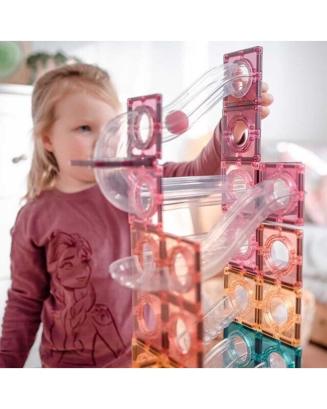 CONNETIX  CONNETIX Knikkerbaan Pastel - 106 delig + GRATIS 16 pastel ballen