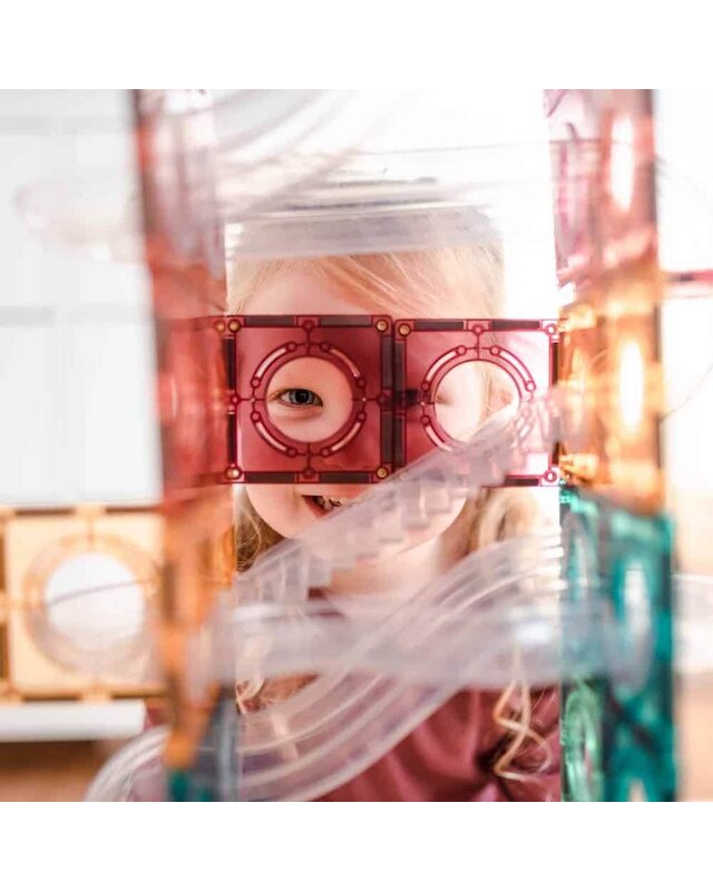 CONNETIX  CONNETIX Knikkerbaan Pastel - 106 delig + GRATIS 16 pastel ballen