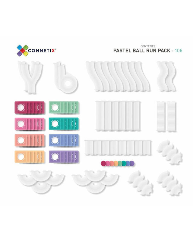 CONNETIX CONNETIX Knikkerbaan Pastel - 106 delig CONNETIX CONNETIX Knikkerbaan Pastel - 106 delig