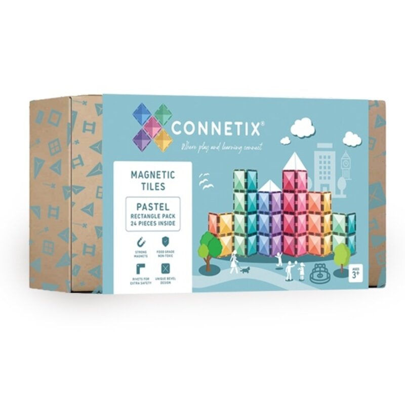 Connetix Connetix Pastel Vierkant / Rechthoek Pakket - 24 delig
