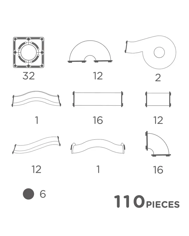 Cleverclixx Cleverclixx Ball Run Clever Pack Pastel - 110 Stuks Cleverclixx Cleverclixx Ball Run Clever Pack Pastel - 110 Stuks