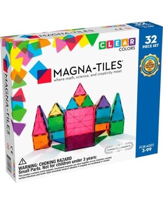 Magna Tiles Clear Colors bouwset - 32 stuks