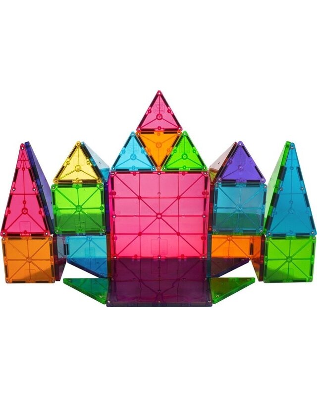 Magna Tiles Magna Tiles Clear Colors bouwset - 32 stuks Magna Tiles Magna Tiles Clear Colors bouwset - 32 stuks