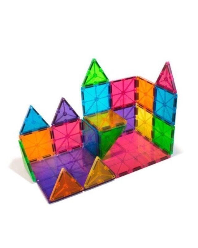 Magna Tiles Magna Tiles Clear Colors bouwset - 32 stuks Magna Tiles Magna Tiles Clear Colors bouwset - 32 stuks