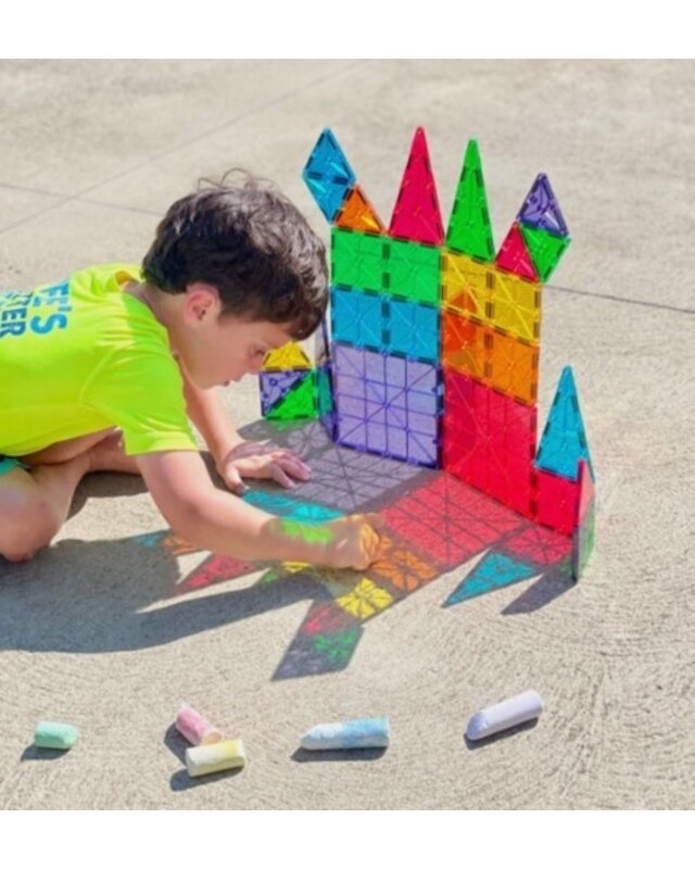 Magna Tiles Magna Tiles Clear Colors bouwset - 32 stuks Magna Tiles Magna Tiles Clear Colors bouwset - 32 stuks