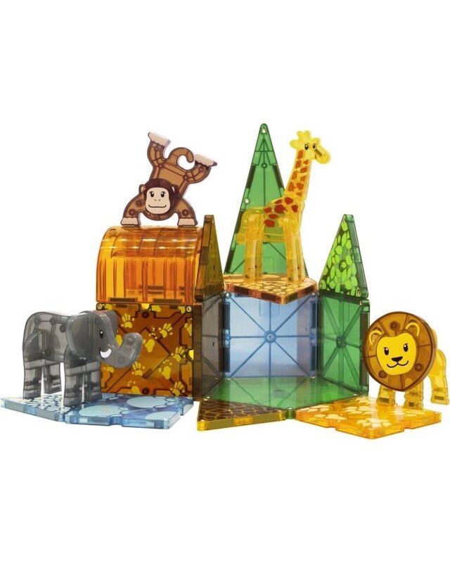 Magna Tiles Magna Tiles Safari Animals Dieren - 25 stuks Magna Tiles Magna Tiles Safari Animals Dieren - 25 stuks