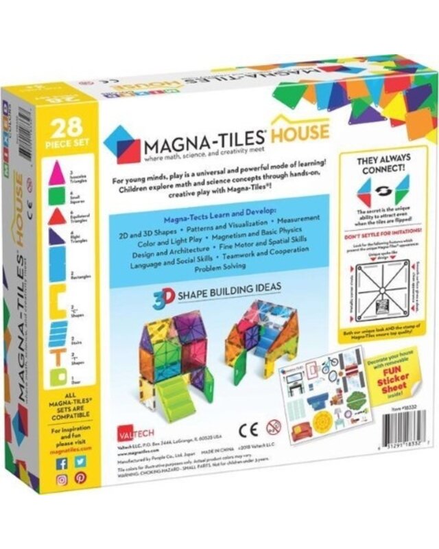 Magna Tiles Magna Tiles House Clear Colors - 28 stuks