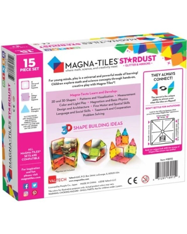 Magna Tiles Magna Tiles Sterrenstof Mixed colors - 15 stuks Magna Tiles Magna Tiles Sterrenstof Mixed colors - 15 stuks