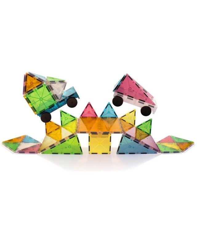 Magna Tiles Magna Tiles Grand Prix Frost Colors - 50 stuks Magna Tiles Magna Tiles Grand Prix Frost Colors - 50 stuks