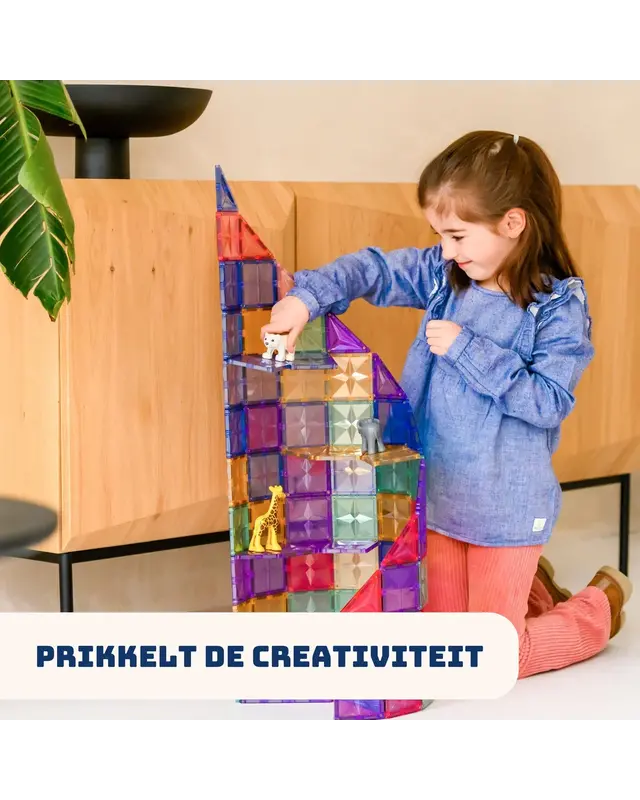Coblo Coblo Magnetische bouwstenen Pastel - 100 delig Coblo Coblo Magnetische bouwstenen Pastel - 100 delig