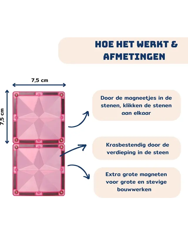 Coblo Coblo Magnetische bouwstenen Pastel - 100 delig Coblo Coblo Magnetische bouwstenen Pastel - 100 delig
