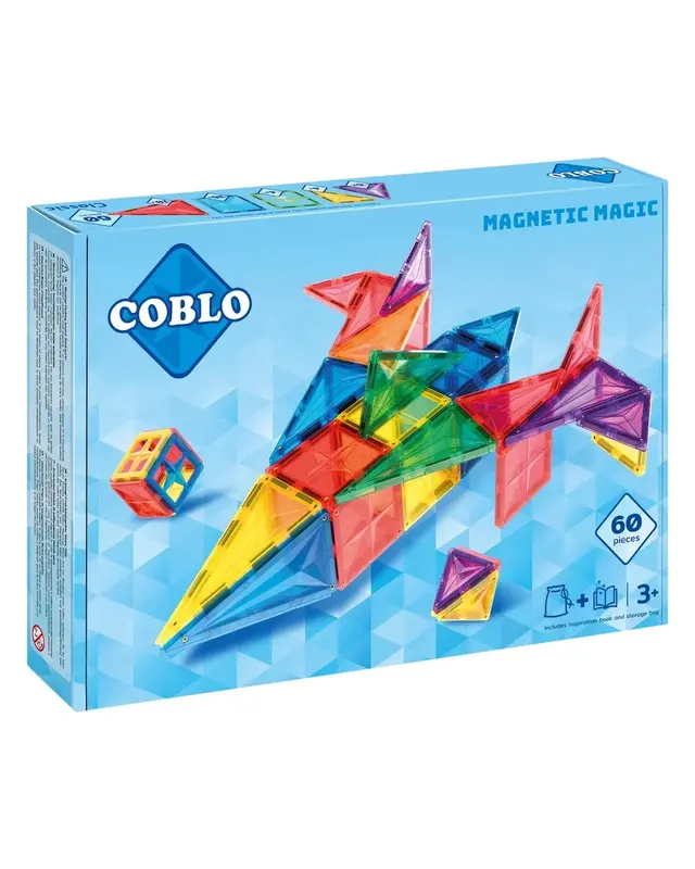 Coblo Coblo Magnetische bouwstenen Classic - 60 delig Coblo Coblo Magnetische bouwstenen Classic - 60 delig