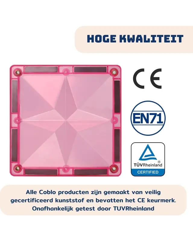 Coblo Coblo Magnetische bouwstenen Pastel - 35 delig Coblo Coblo Magnetische bouwstenen Pastel - 35 delig