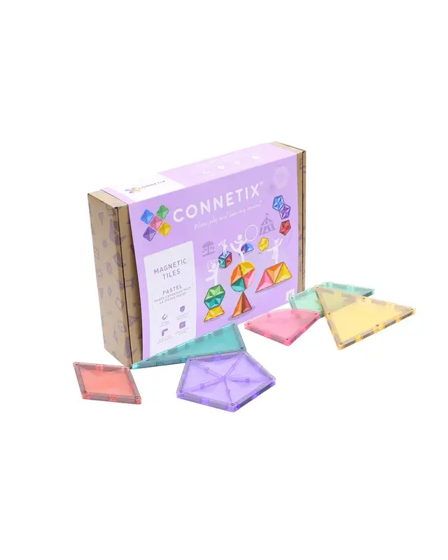 CONNETIX  CONNETIX Pastel Vormen Uitbreiding Pakket - 48 delig CONNETIX  CONNETIX Pastel Vormen Uitbreiding Pakket - 48 delig