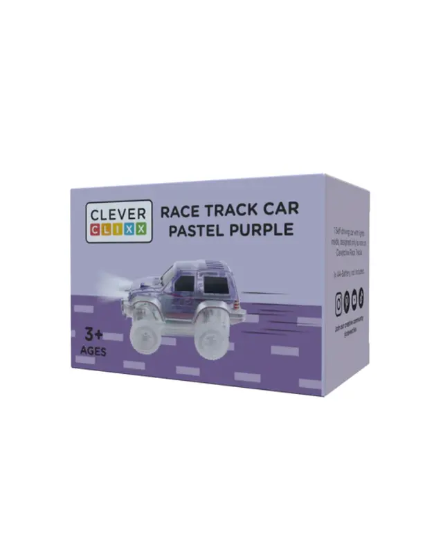 Cleverclixx Cleverclixx Race Track Car Pastel - Paars Cleverclixx Cleverclixx Race Track Car Pastel - Paars