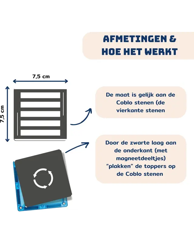 Coblo Coblo Magneet Toppers wegen - 50 delig
