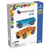 Magna Tiles Auto uitbreidingsset Blauw / Oranje - 2 delig