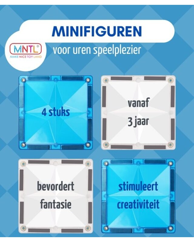 MNTL MNTL Magnetische figuren 4 stuks MNTL MNTL Magnetische figuren 4 stuks