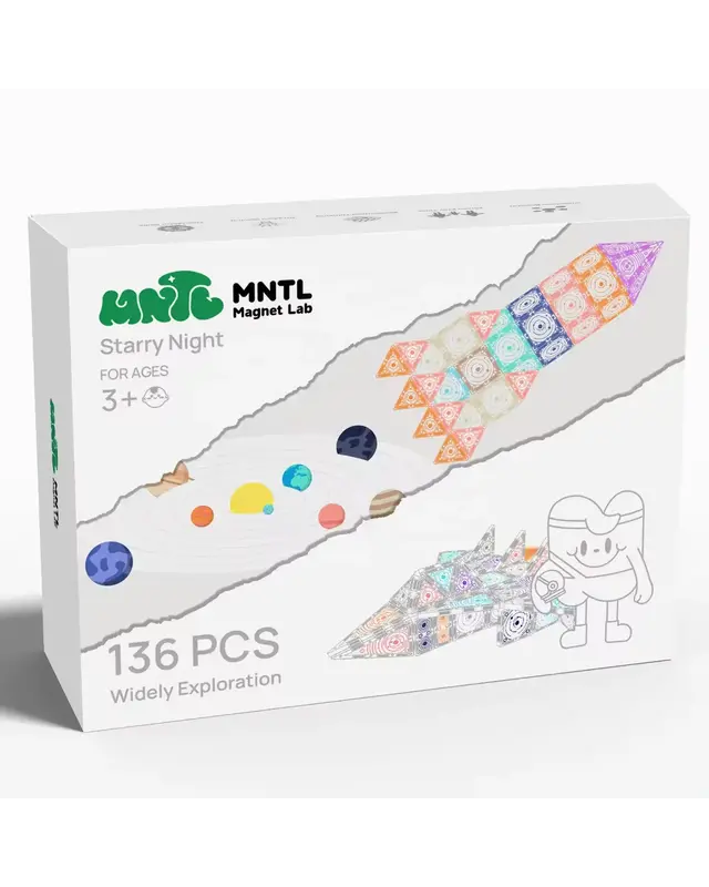 MNTL MNTL Sterrennacht magneet speelgoed - 136 stuks
