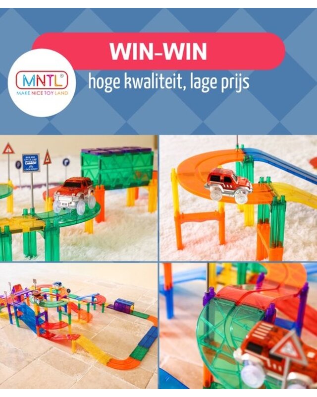 MNTL MNTL Zelfrijdende Racebaanauto's set van 2 MNTL MNTL Zelfrijdende Racebaanauto's set van 2