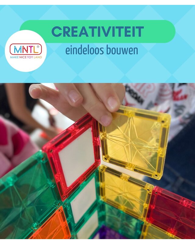 MNTL MNTL Magnetic Tiles Magnetische Tegels Rainbow - 120 stuks MNTL MNTL Magnetic Tiles Magnetische Tegels Rainbow - 120 stuks