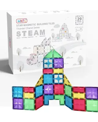 MNTL MNTL Magnetic Tiles Magnetische Tegels Rainbow - 29 stuks