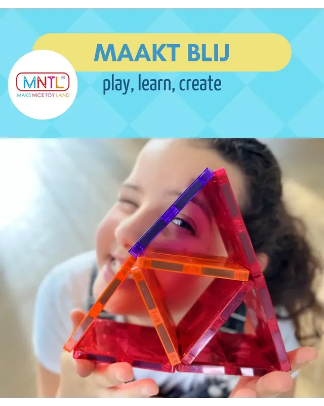 MNTL MNTL Magnetic Tiles Magnetische Tegels Rainbow - 29 stuks MNTL MNTL Magnetic Tiles Magnetische Tegels Rainbow - 29 stuks