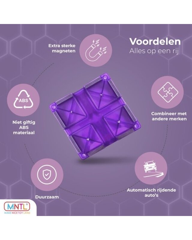 MNTL MNTL Magnetische Racebaan 52-stuks MNTL MNTL Magnetische Racebaan 52-stuks