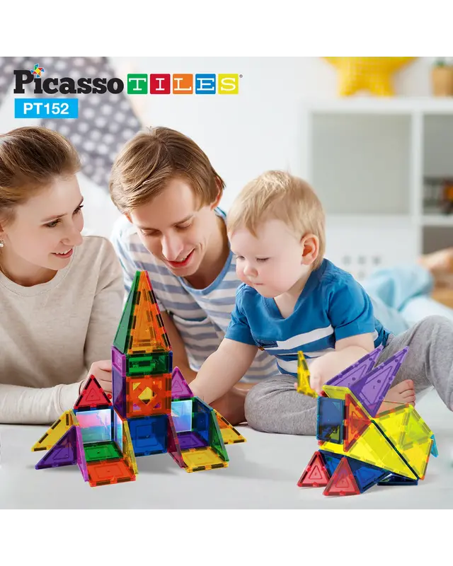 PicassoTiles PicassoTiles Magneet speelgoed complete set 152 delig PicassoTiles PicassoTiles Magneet speelgoed complete set 152 delig