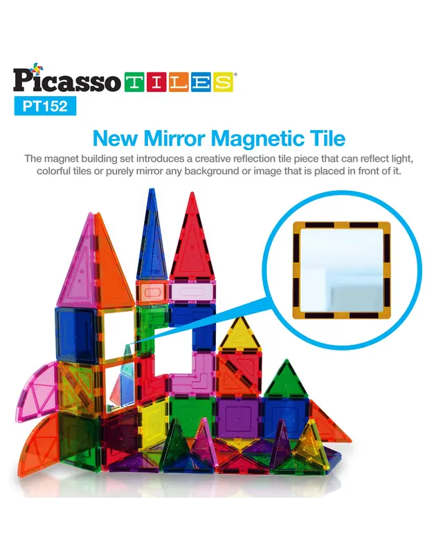 PicassoTiles PicassoTiles Magneet speelgoed complete set 152 delig PicassoTiles PicassoTiles Magneet speelgoed complete set 152 delig